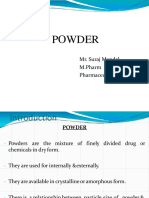 Powder: Mr. Suraj Mandal M.Pharm Pharmaceutics