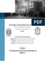 DDCI - Triana Alfaro, Ensayo (Importancia, Ley Aduanera)