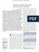 Cullen. Review of Screening Tests For Cognitive Impairment