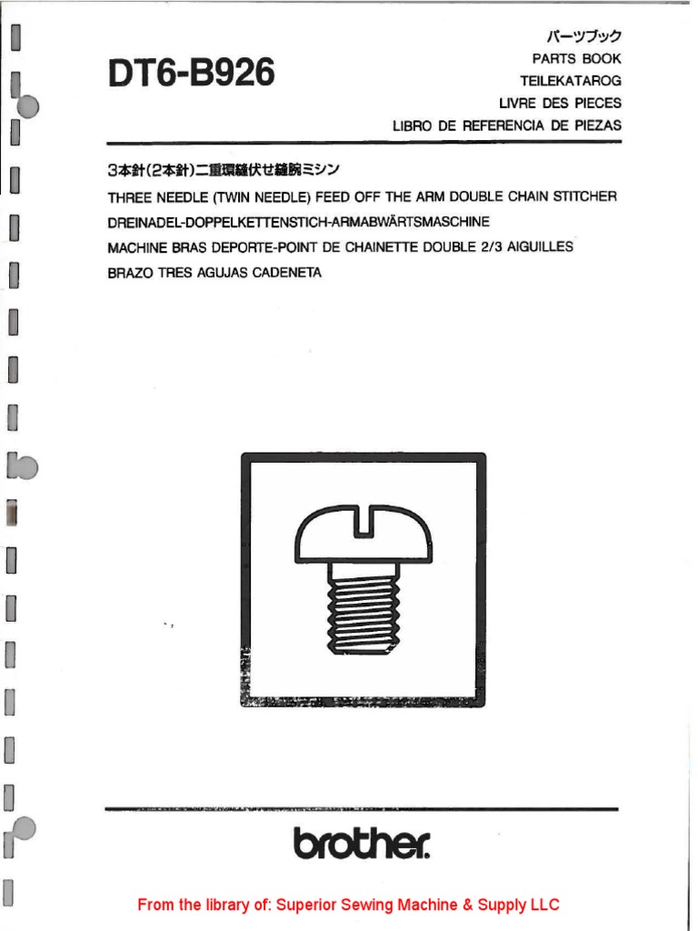 Brother DT6-B926 PDF | PDF | Equipment | Tools