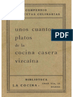 Unos Cuantos Platos de La Cocina Casera Vizcaina