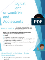 Psychological Treatment of Children and Adolescents