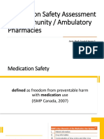 Medication Safety Assessment For Community / Ambulatory Pharmacies