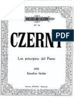 CZERNY - Los Principios Del Piano - 100 Estudios Faciles PDF