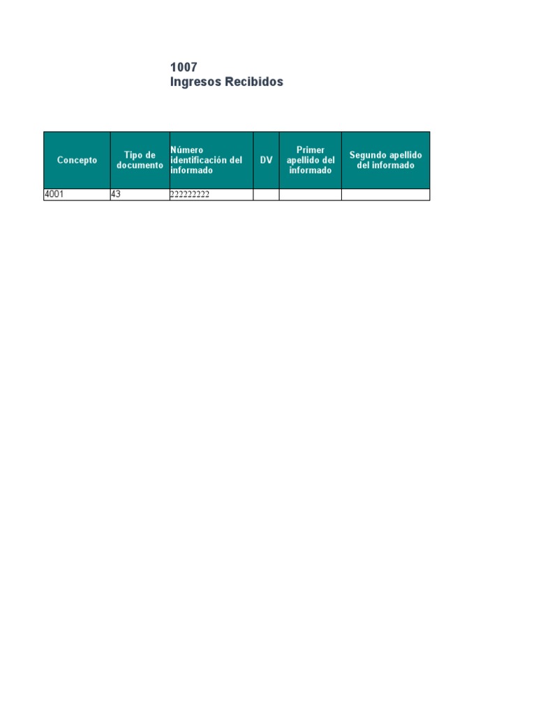Formato 1007 | PDF