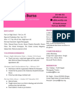 Sabrina Burns - Creative Resume Design