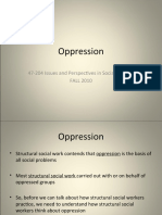 Oppression and Social Justice