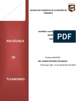 Ejercicios Evidencias de La Materia de Dinamica PDF