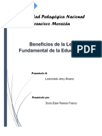 Beneficios de La Ley Fundamental de Educacion PDF