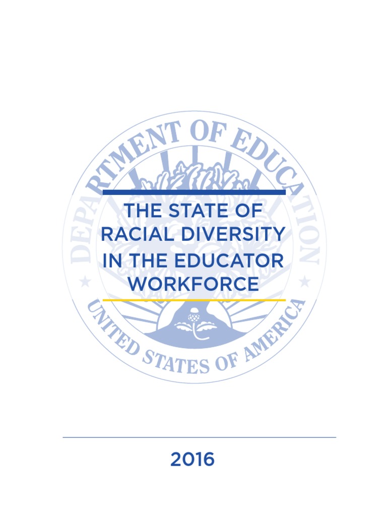 Racial Diversity in Educator Workforce | PDF | Race And Ethnicity In ...