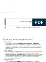 Core Competencies Focus Group 11-20-08