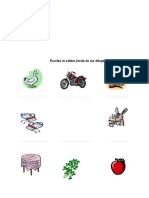 Escribe la sílaba inicial de los dibujosM_P