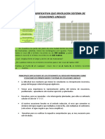 Sistema de ecuaciones lineales resuelve distancias