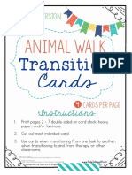 Animal Walk Transition Cards