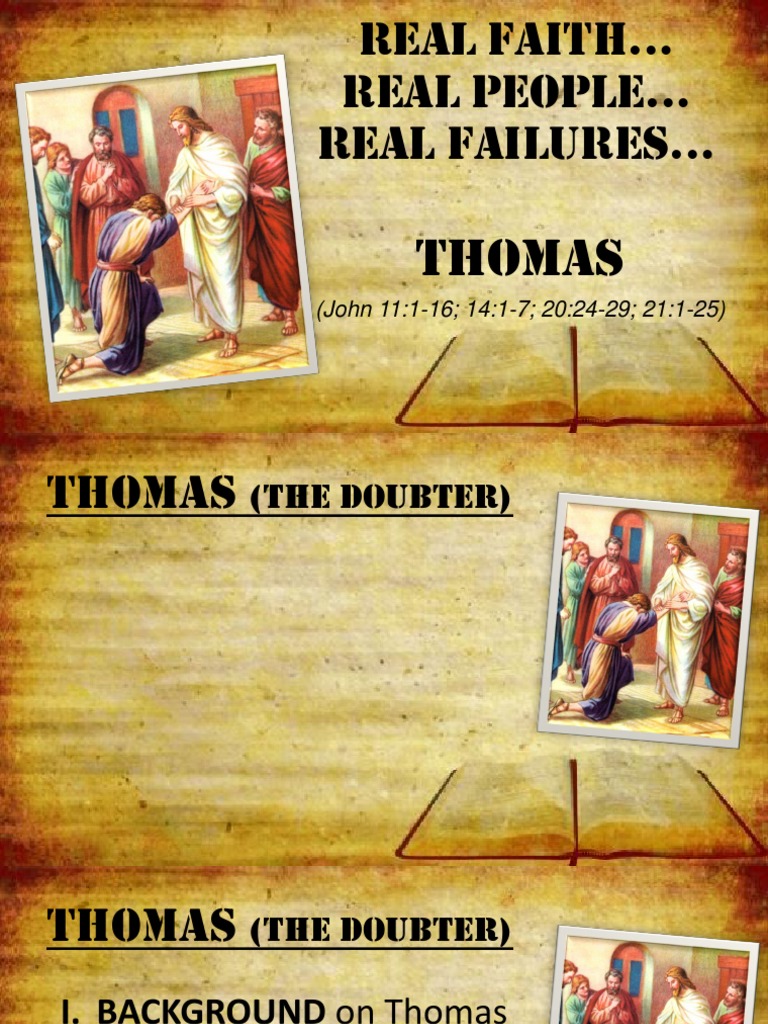 Thomas The Doubter A Story Of Overcoming Doubt Through Faith Pdf