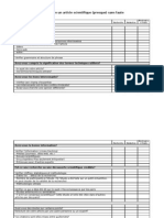 Accuracy checklist for scientific article (French)