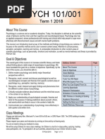 PSYCH 101/001: Term 1 2018