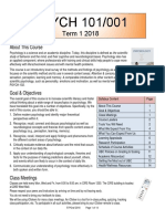 PSYCH 101/001: Term 1 2018