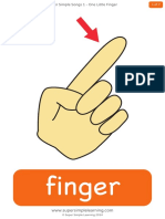 One Little Finger Flashcards