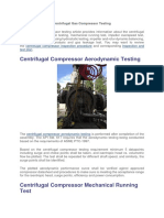 Centrifugal Gas Compressor Testing