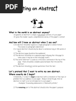 Writing an Abstract