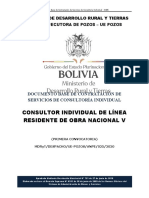 Consultor Individual de Línea Residente de Obra Nacional V