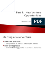 New or Acquired Ventures: The Pathways