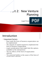 Legal Forms of Ventures: The Structure