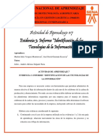 Evidencia #3 - Informe "Identificación de Las Tecnologías de La Información" - Grupo. Dúo Logístico