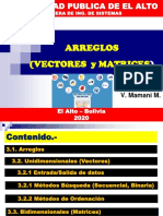 UNIDAD 3. ARREGLOS (VECTORES y MATRICES) PDF