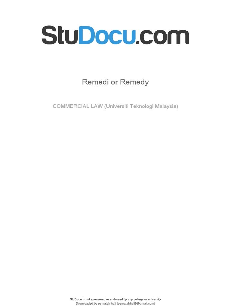 Remedi Or Remedy Pdf Pdf