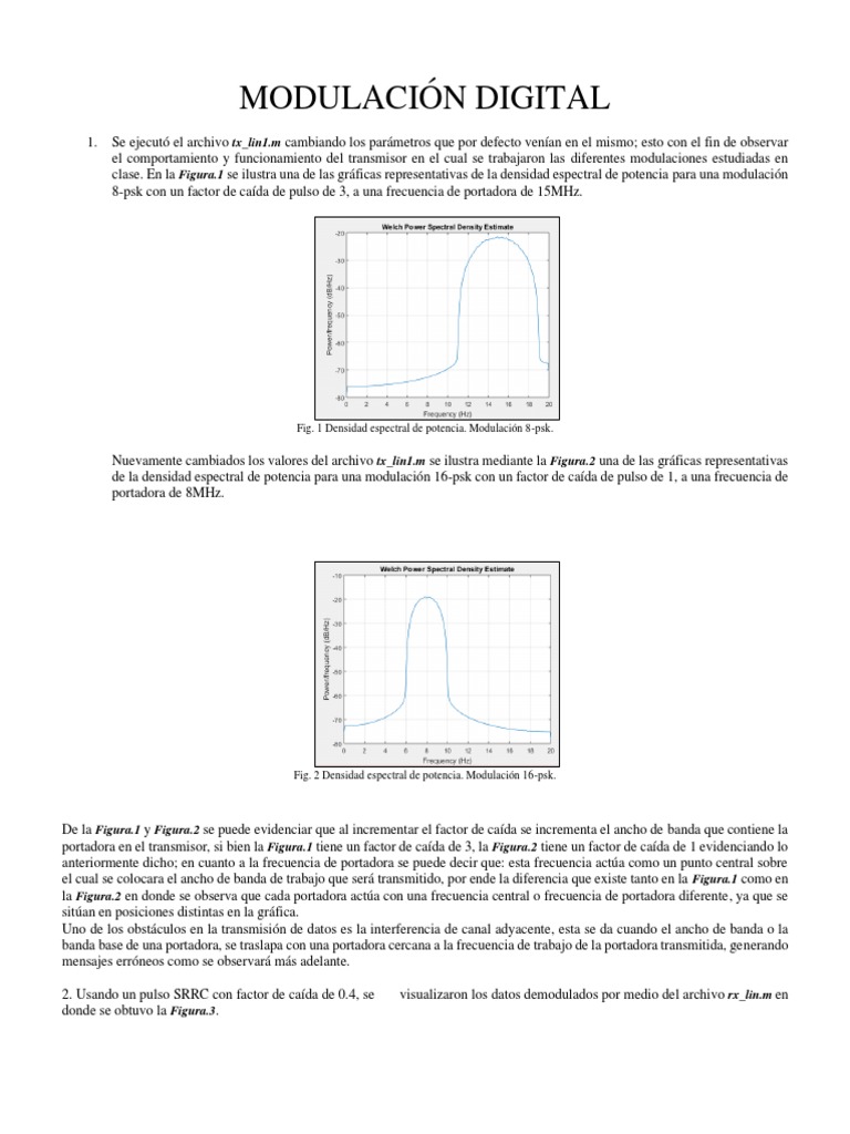 Laboratorio Modulacion Digital | PDF | Modulación | Tecnología de medios