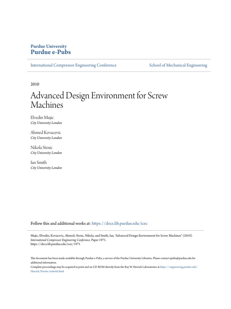 Advanced Screw Machine Design Tools | PDF | Computer Aided Design ...