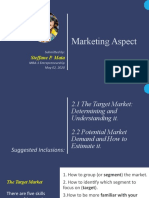 Marketing Aspect: Steffane P. Mata