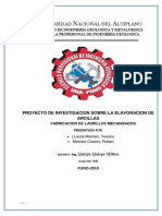 Proyecto de Investigacion de Arcillas PDF