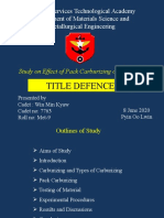 Title Defence: Defence Services Technological Academy Department of Materials Science and Metallurgical Engineering