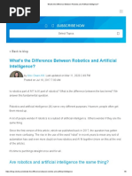 What's The Difference Between Robotics and Artificial Intelligence?