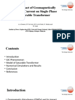 The Impact of Geomagnetically Induced Current On Single-Phase Saturable Transformer