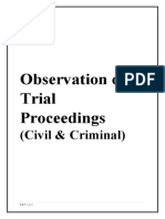 Observation of Criminal and Civil Cases