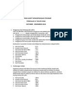 Contoh LAPORAN AUDIT KEWASPADAAN STANDAR Triwulan 4