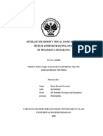 Aplikasi Microsoft Visual Basic 6.0 Pada Sistem Administrasi Pegawai Di An Daerah Air Minum (PDAM) Kota Semarang