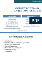 Network Administration and Mikrotik Router Configuration: Presented by Supervised by