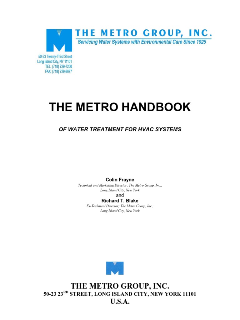 The Metro Group Water Treatment Handbook PDF Rust Corrosion