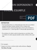Function Dependency AND Types & Example: Name-Vraj Patel Batch-A ENROLL NO: 150410107082