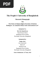 The Status & Human Rights Protection of Stateless Rohingyas An Analytical Study Unde