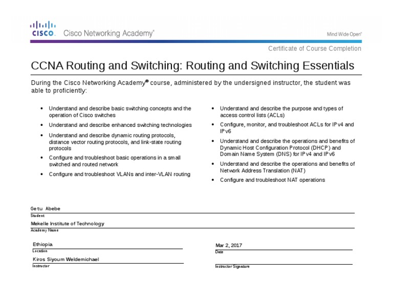 CCNA Routing and Switching: Routing and Switching Essentials | PDF