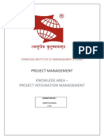 Knowlede Area - Project Integration Management