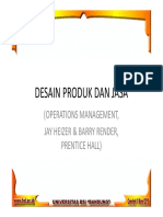 Desain Produk Dan Jasa: (Operations Management, Jay Heizer & Barry Render, Prentice Hall)