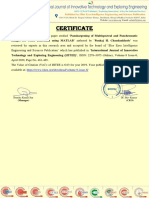 Certificate: Images For Color Distortion Using MATLAB' Authored by Pankaj H. Chandankhede' Was
