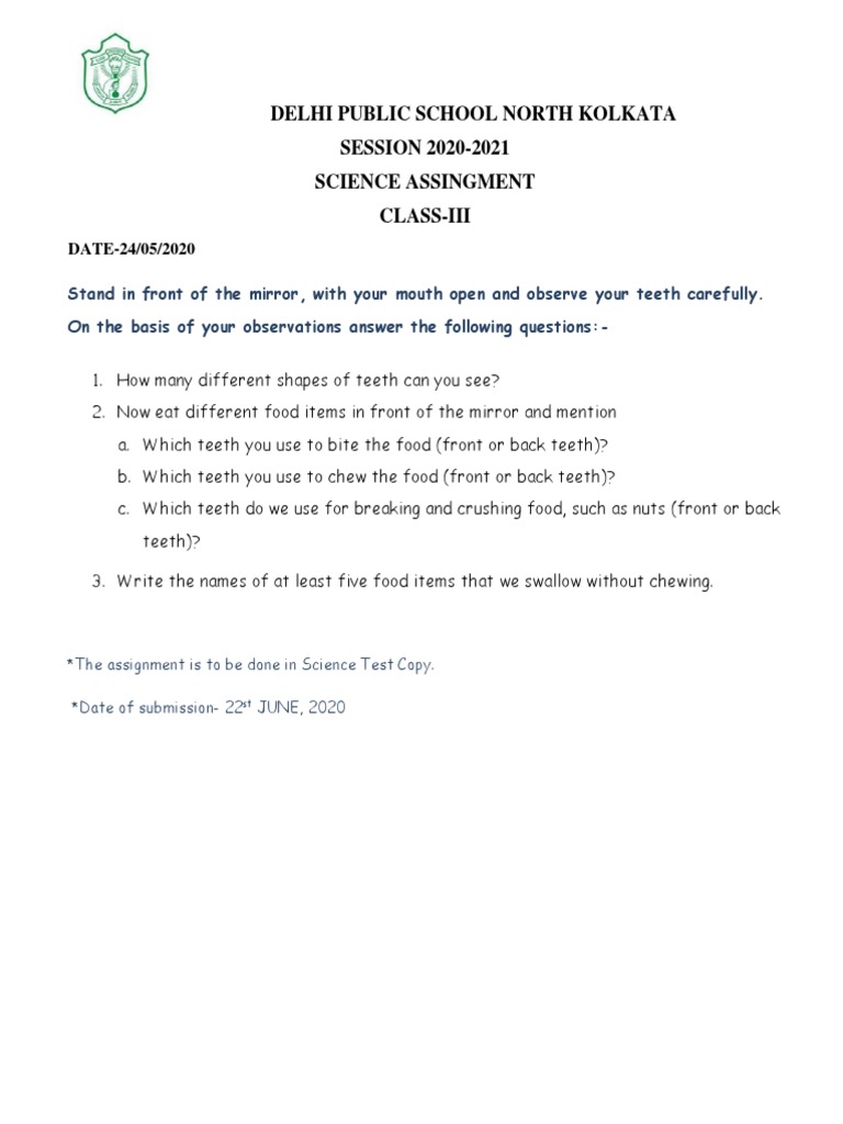 05 Science Assignment | PDF